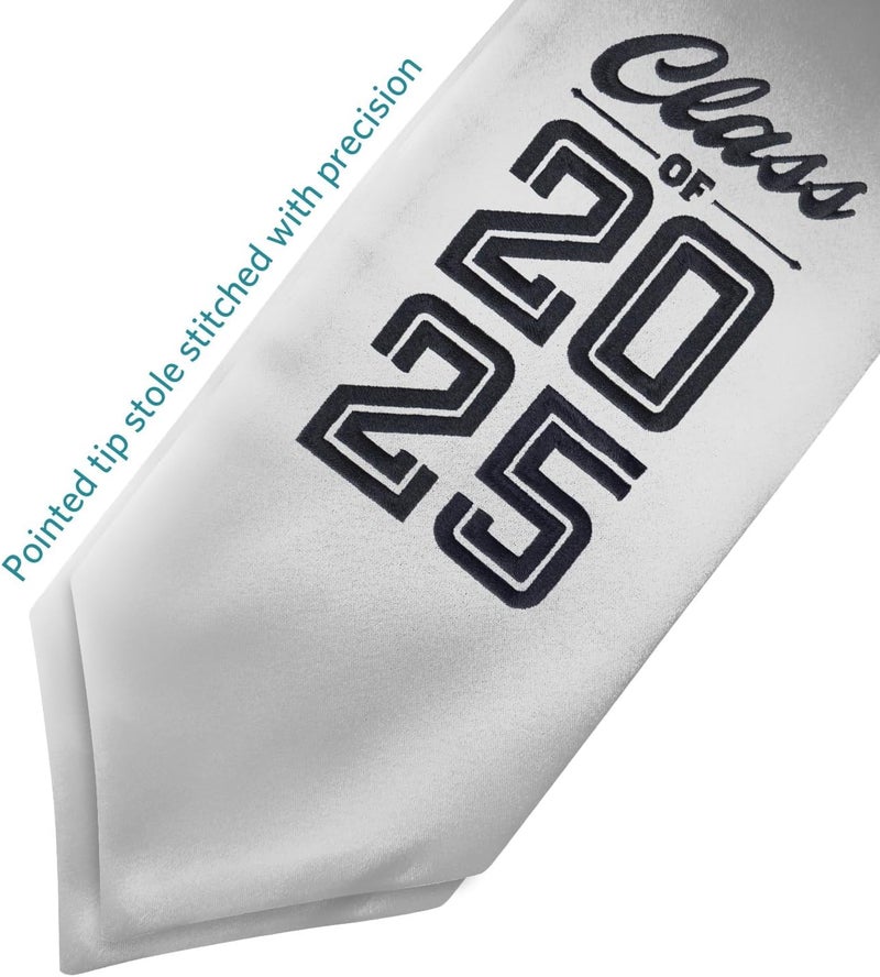 Endea Graduation Stole Class of 2025 With Classic Tips - Unisex Adult - 62" Long - Graduation Sash - Image 1